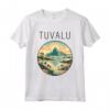 Paesaggio Tuvalu Art Deco Maglietta - Design Unico Ispirato a Tuvalu - Ideale per Appassionati di Arte e Viaggiatori