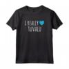 I Really Love Tuvalu - Maglietta Minimalista con Bandiera per Mostrare Amore e Cultura Stile Casual