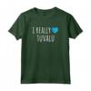 I Really Love Tuvalu - Maglietta Minimalista con Bandiera per Mostrare Amore e Cultura Stile Casual