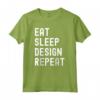 Eat Sleep Design Ripeti Meme - Maglietta per Web Graphic Designer UX UI - Leggera e Taglio Classico