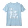 Eat Sleep Design Ripeti Meme - Maglietta per Web Graphic Designer UX UI - Leggera e Taglio Classico