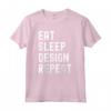 Eat Sleep Design Ripeti Meme - Maglietta per Web Graphic Designer UX UI - Leggera e Taglio Classico