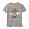 EW Persone Vallhund Svedese Unicorno Arcobaleno Maglietta - Ideale per Amanti dei Cani e degli Unicorni
