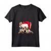 Cappello di Babbo Natale Svedese Vallhund Dog Christmas Maglietta con Collo a V - Regalo Festivo per Amanti dei Cani