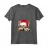 Cappello di Babbo Natale Svedese Vallhund Dog Christmas Maglietta con Collo a V - Regalo Festivo per Amanti dei Cani