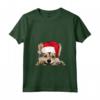 Cappello di Babbo Natale Svedese Vallhund Dog Christmas Maglietta con Collo a V - Regalo Festivo per Amanti dei Cani