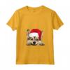 Cappello di Babbo Natale Svedese Vallhund Dog Christmas Maglietta con Collo a V - Regalo Festivo per Amanti dei Cani