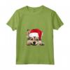 Cappello di Babbo Natale Svedese Vallhund Dog Christmas Maglietta con Collo a V - Regalo Festivo per Amanti dei Cani