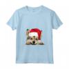 Cappello di Babbo Natale Svedese Vallhund Dog Christmas Maglietta con Collo a V - Regalo Festivo per Amanti dei Cani