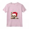 Cappello di Babbo Natale Svedese Vallhund Dog Christmas Maglietta con Collo a V - Regalo Festivo per Amanti dei Cani