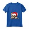 Cappello di Babbo Natale Svedese Vallhund Dog Christmas Maglietta con Collo a V - Regalo Festivo per Amanti dei Cani