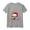 Cappello di Babbo Natale Svedese Vallhund Dog Christmas Maglietta con Collo a V - Regalo Festivo per Amanti dei Cani