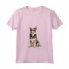 Donna Svedese Vallhund Maglietta con Collo a V - Design Illustrato Leggero per Amanti dei Cani