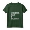 Donna Weekend Birra e Vallhund - Divertente Cane Svedese Vallhund Maglietta con Collo a V - Ideale per il Tempo Libero