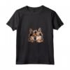 Donna Vallhund Svedese Pigro Maglietta con Collo a V - T-shirt Illustrata per Amanti dei Cani