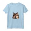 Donna Vallhund Svedese Pigro Maglietta con Collo a V - T-shirt Illustrata per Amanti dei Cani