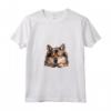 Donna Vallhund Svedese Pigro Maglietta con Collo a V - T-shirt Illustrata per Amanti dei Cani