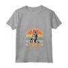 Best Dog Dad Ever Funny Retro Svedese Vallhund Proprietario Maglietta con Collo a V - Ideale Regalo per Amanti dei Cani Vallhund