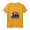 Donna Vermont Maglietta con Collo a V - Design Montagne Retro Tramonto - Ideale per Escursioni e Campeggio