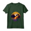 Donna Weaver Uccello Tramonto Stile Retrò Safari Vintage 70s Maglietta con Collo a V - Regalo Unico per Amanti della Natura e del Safari
