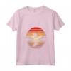 Donna Weaver Uccello Tramonto Stile Retrò Safari Vintage 70s Maglietta con Collo a V - Regalo Unico per Amanti della Natura e degli Animali - Ideale per Compleanni e Natale