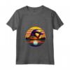 Donna Weaver Uccello Tramonto Stile Retrò Safari Vintage 70s Maglietta con Collo a V - Regalo Unico per Amanti della Natura e Guardiani dello Zoo