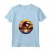 Donna Weaver Uccello Tramonto Stile Retrò Safari Vintage 70s Maglietta con Collo a V - Regalo Unico per Amanti della Natura e Guardiani dello Zoo