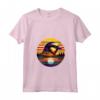 Donna Weaver Uccello Tramonto Stile Retrò Safari Vintage 70s Maglietta con Collo a V - Regalo Unico per Amanti della Natura e Guardiani dello Zoo