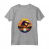 Donna Weaver Uccello Tramonto Stile Retrò Safari Vintage 70s Maglietta con Collo a V - Regalo Unico per Amanti della Natura e Guardiani dello Zoo