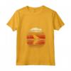 Donna Weaver Uccello Tramonto Stile Retrò Safari Vintage 70s Maglietta con Collo a V - T-shirt unica per gli amanti del safari e della natura