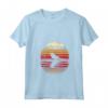 Donna Weaver Uccello Tramonto Stile Retrò Safari Vintage 70s Maglietta con Collo a V - T-shirt unica per gli amanti del safari e della natura