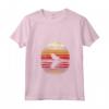 Donna Weaver Uccello Tramonto Stile Retrò Safari Vintage 70s Maglietta con Collo a V - T-shirt unica per gli amanti del safari e della natura