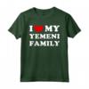 I Love My Yemeni Family - Famiglia Yemenita Maglietta - Vintage Design per Esprimere Amore